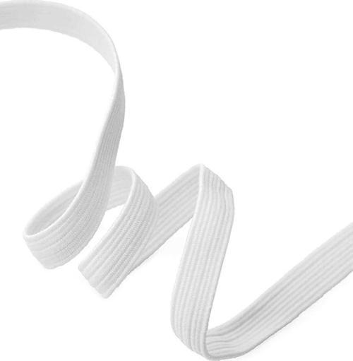 Beyaz 20 mm 5 mt Dayanıklı Sert Yassı Elastik Şerit Lastik