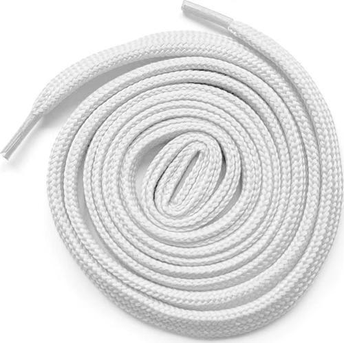 Beyaz 1 cm Kalınlığında 1 Çift Yassı Spor Ayakkabı Bağcığı