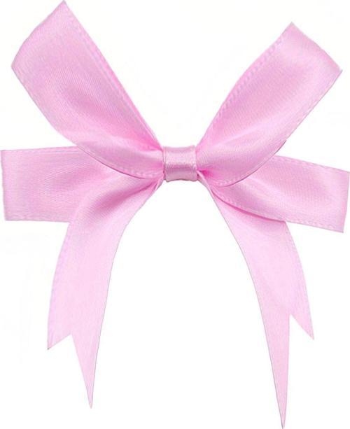 10 Adet Pembe Saten Fiyonk Süsleme Kurdele Seti