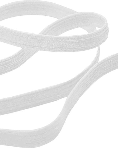 Beyaz 12 mm 5 mt Dayanıklı Sert Yassı Elastik Şerit Lastik