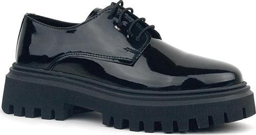 Siyah Rugan Bağcıklı Oxford Günlük Ayakkabı