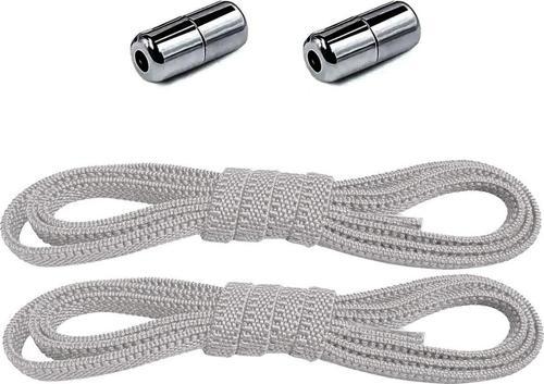 Ayarlanabilir 1 Çift Gri Vidalı Kapsül Uçlu 6 MM Lastik Pratik Bağcık