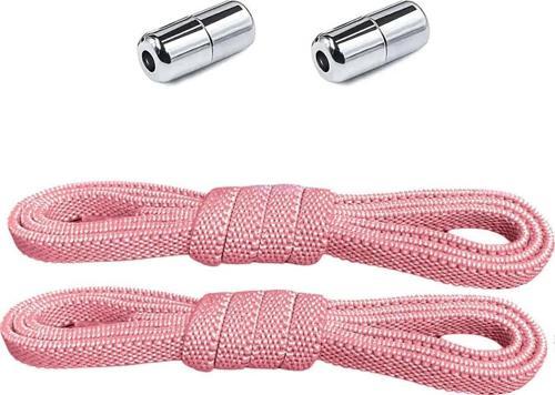 Ayarlanabilir 1 Çift Pembe Vidalı Kapsül Uçlu 6 MM Lastik Pratik Bağcık