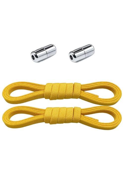 Ayarlanabilir 1 Çift Sarı Vidalı Kapsül Uçlu 6 MM Lastik Pratik Bağcık