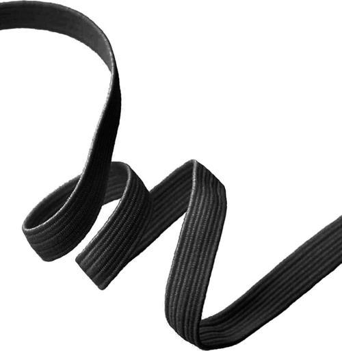 Siyah 20 mm 5 mt Dayanıklı Sert Yassı Elastik Şerit Lastik
