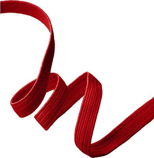 Kırmızı 20 mm 5 mt Dayanıklı Sert Yassı Elastik Şerit Lastik
