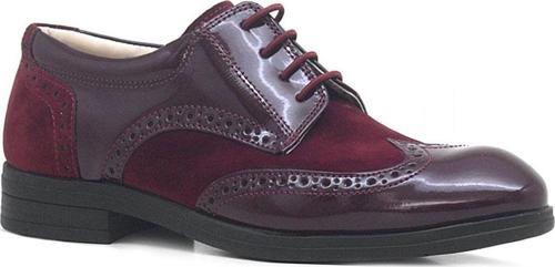 Titan Bordo Rugan Nubuk Bağcıklı Klasik Erkek Çocuk Ayakkabı