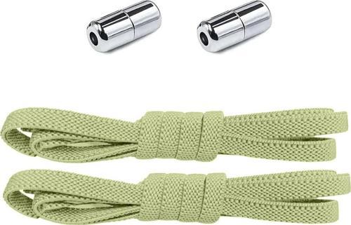 Ayarlanabilir 1 Çift Yeşil Vidalı Kapsül Uçlu 6 MM Lastik Pratik Bağcık