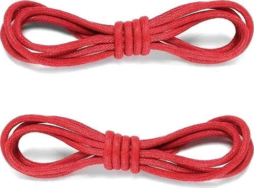 50 Cm Kırmızı Mumlu Klasik Ayakkabı Bağcığı