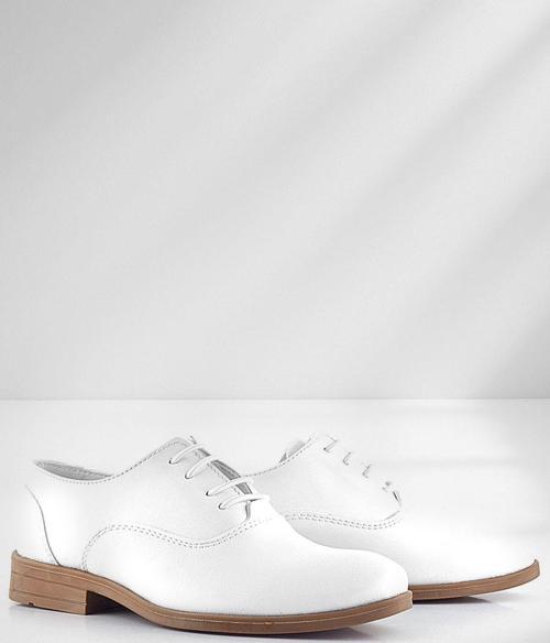 Smokin Beyaz Cilt Bağcıklı Çocuk Klasik Ayakkabısı