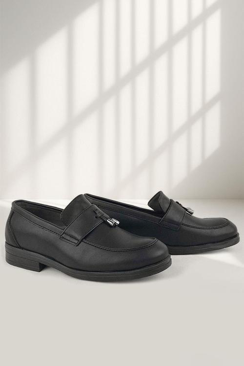 Loafer Siyah Mat Erkek Klasik Çocuk Ayakkabı