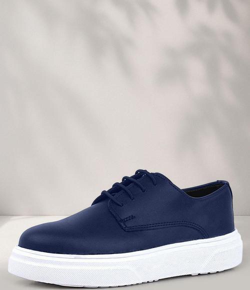 Derby Lacivert Mat Beyaz Taban Çocuk Klasik Ayakkabı