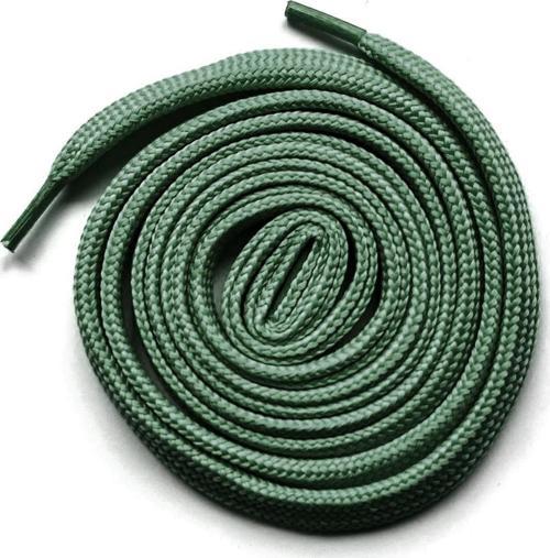 Yeşil 1 cm Kalınlığında 1 Çift Yassı Spor Ayakkabı Bağcığı