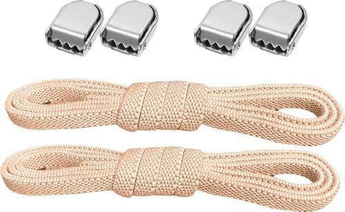 Akıllı Kilitli Ayarlanabilir Pudra 6 MM Lastik Pratik Bağcık 1 Çift