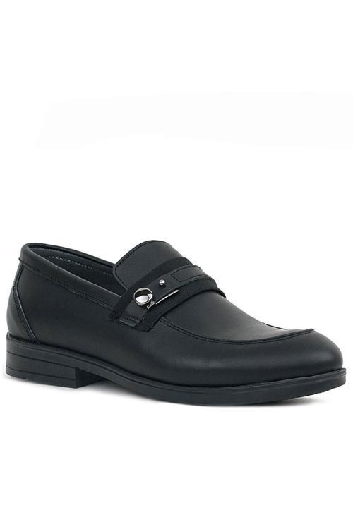 Loafer Hakiki Deri Siyah Klasik Erkek Genç Ayakkabısı