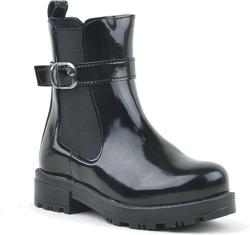 Siyah Rugan Lastikli Kız Çocuk Bot