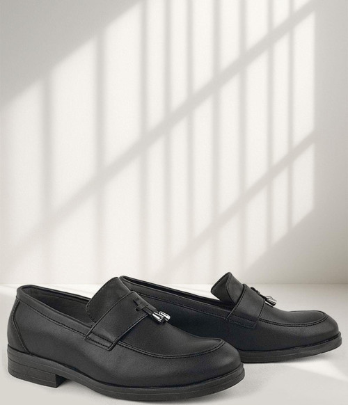 Loafer Siyah Mat Erkek Klasik Çocuk Ayakkabı