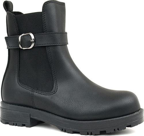 Siyah Mat Lastikli Kız Çocuk Bot