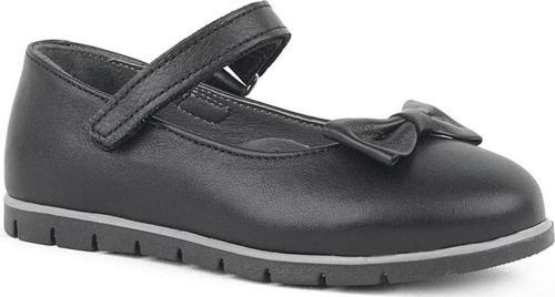 Hakiki Deri Siyah Kız Çocuk Babet