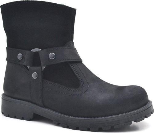 Garuda Hakiki Deri Siyah Fermuarlı Çocuk Bot