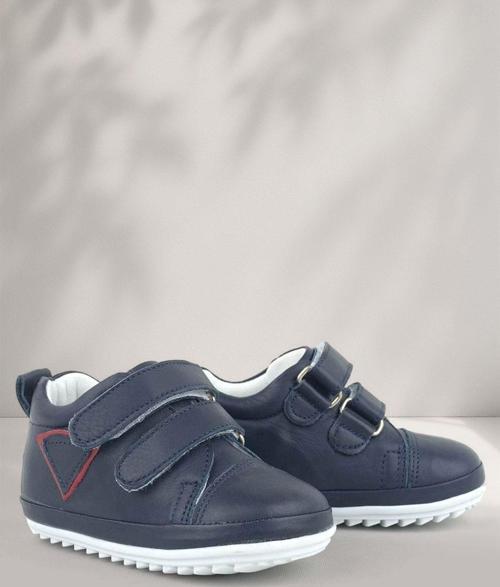 Scrat Hakiki Deri Lacivert İlk Adım Bebek Ayakkabı