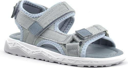 Gri Kordon Detaylı Konfor Tabanlı Cırtlı Çocuk Sandalet