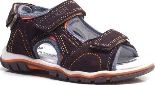 Hakiki Deri Kahverengi Cırtlı Erkek Çocuk Sandalet