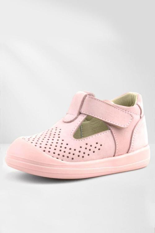 Shaun Hakiki Deri Pembe Cırtlı Anatomik Bebek Sandalet