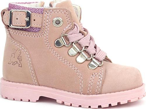 Griffon Hakiki Deri Pembe Simli Fermuarlı Kız Bebek Bot