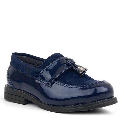 Lacivert Rugan Loafer Erkek Bebek Ayakkabı