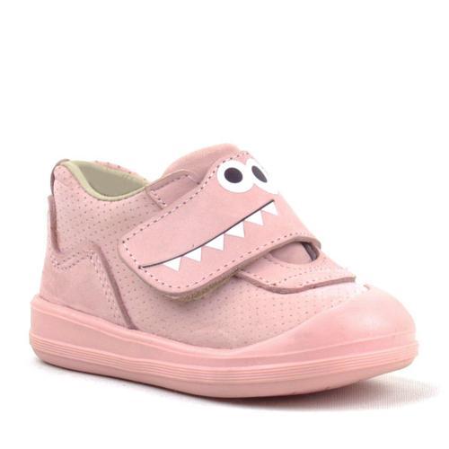 Dino Hakiki Deri Pudra Yüksek Bilekli Bebek Ayakkabı