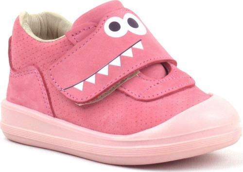 Dino Hakiki Deri Pembe Yüksek Bilekli Bebek Ayakkabı