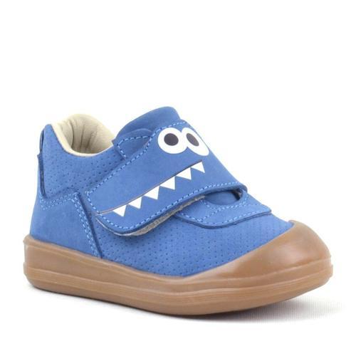 Dino Hakiki Deri Lacivert Yüksek Bilekli Bebek Ayakkabı
