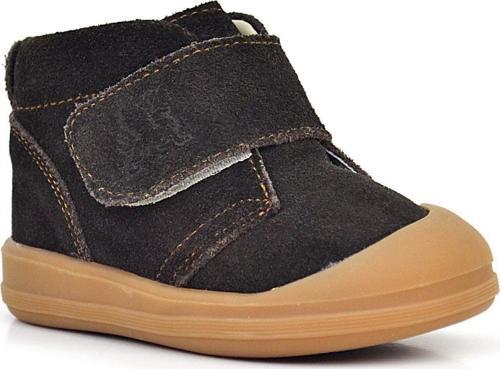 Yoohoo Hakiki Deri Kahverengi Cırtlı Unisex Bebek Bot