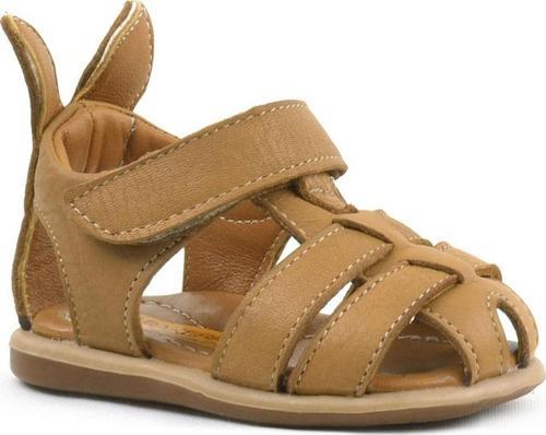 Bunny Hakiki Deri Taba Cırtlı Bebek Sandalet