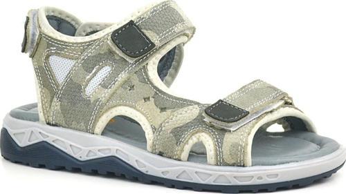 Hakiki Deri Bej Konfor Tabanlı Cırtlı Çocuk Sandalet