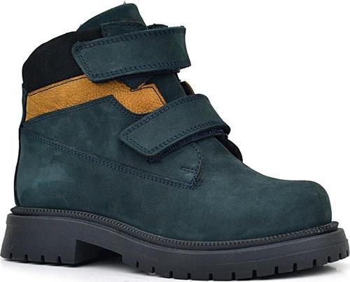 Hakiki Deri Koyu Yeşil Taba Cırt Cırtlı Kışlık Çocuk Bot