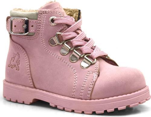 Griffon Hakiki Deri Pembe Fermuarlı Kışlık Kız Bebek Bot