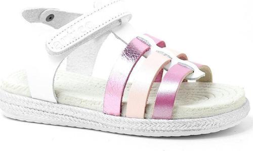Artico Bellini Vaketa Hakiki Deri Beyaz Fuşya Pembe Kız Bebek Çocuk Sandalet