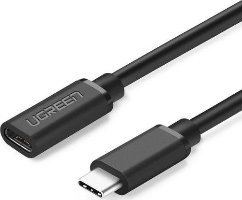 USB 3.1 Thunderbolt 3 Type-C Erkek to Type-C Dişi Uzatma Kablosu 50 CM