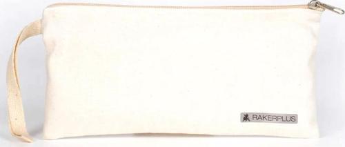 Krem 21x10 cm Fermuarlı Gabardin Kumaş Kalemlik