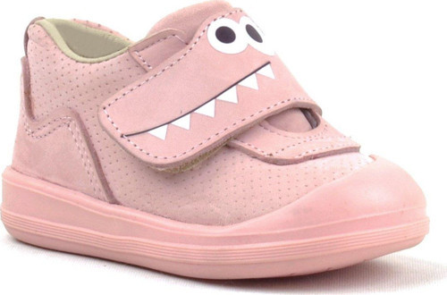 Dino Hakiki Deri Pudra Yüksek Bilekli Bebek Ayakkabı