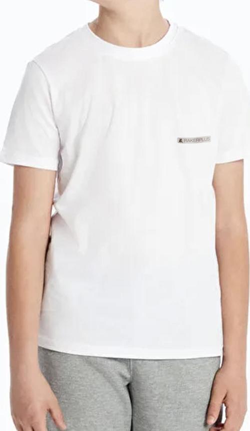Beyaz %100 Pamuk Unisex Kısa Kollu Çocuk Tişört