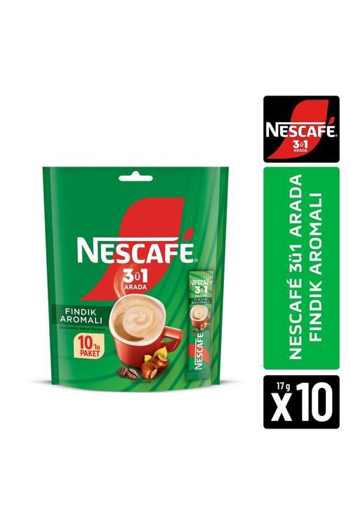 3ü1 Arada Fındık Aromalı Çözünebilir Kahve 17g 10'lu Paket