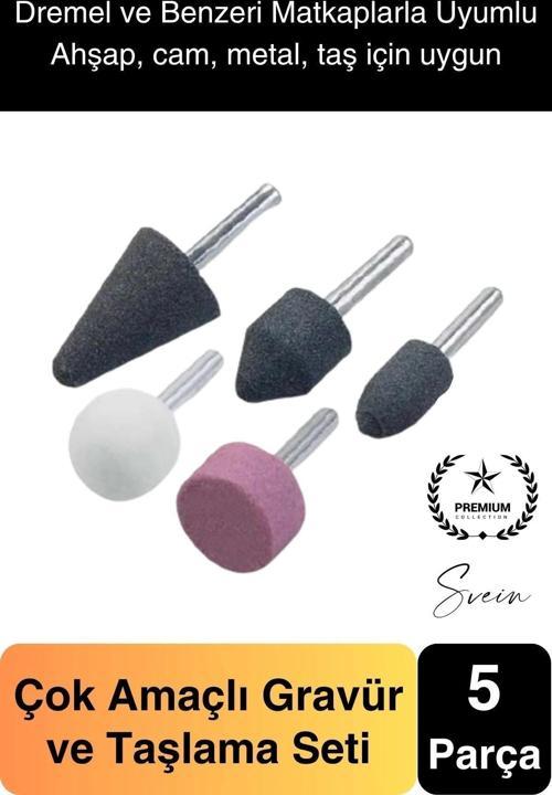 Premium 5 Parça Hobi Gravür Taşlama Ucu Mini Metal Ahşap Oyma Seti Parlatma Zımparalama Fırçalama