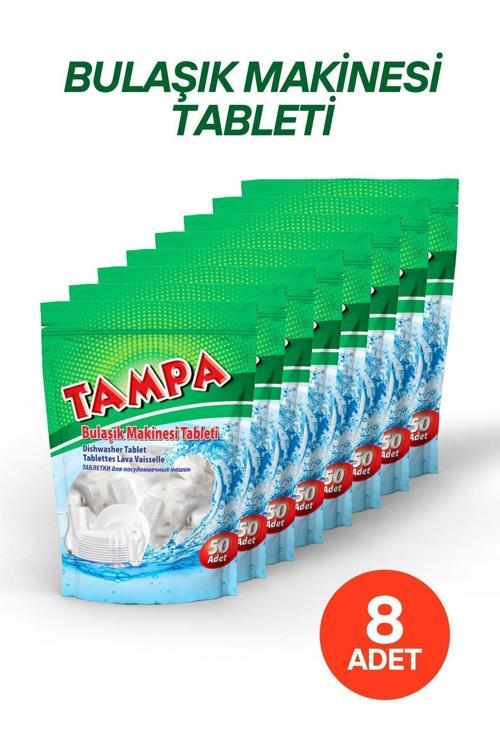 8 Adet Tampa Bulaşık Makinesi Tableti Hepsi Bir Arada 400 Yıkama