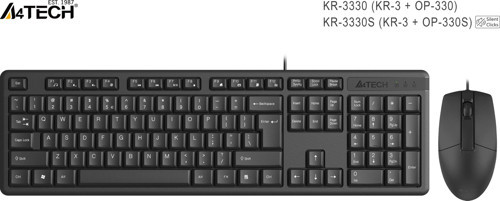 TEKNOTEG - OX - A4 Tech Kr-3330 Q Fn Multımedya Usb Siyah Set