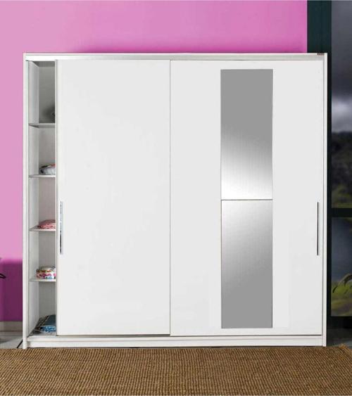 Elit Plus Aynalı Sürgülü Gardırop SWD-720-BB-3 Beyaz