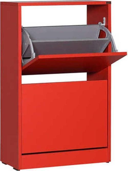 Flat Duo 2 Katlı Ayakkabılık-kırmızı 51x84x26 Cm (gxyxd)