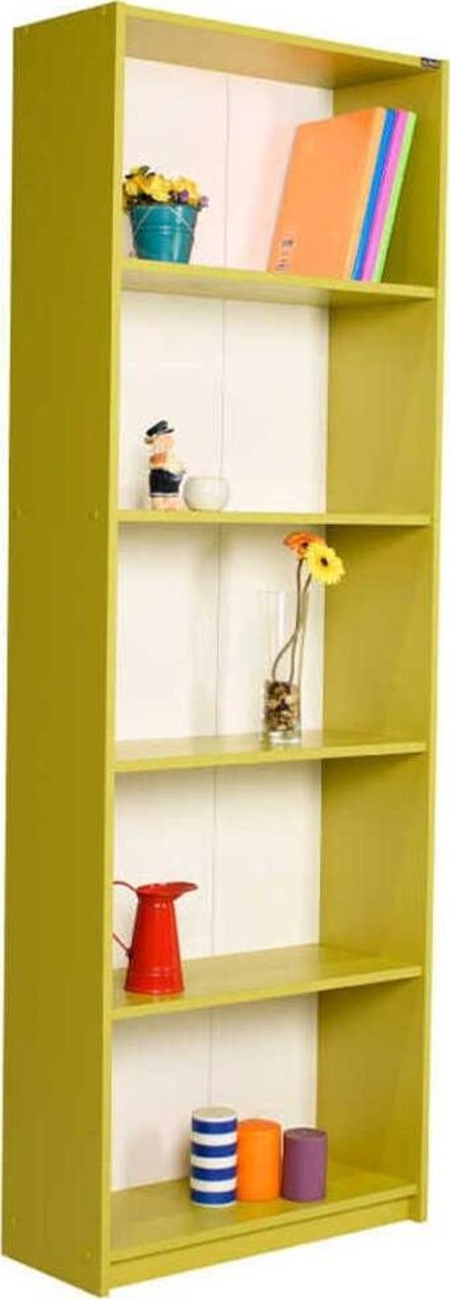 Modern 5 Raflı Kitaplık - Yeşil